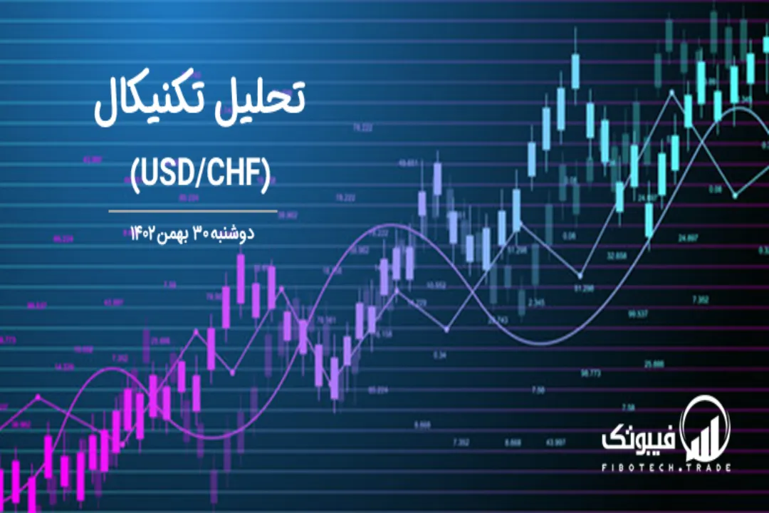تحلیل تکنیکال جفت ارز دلار امریکا به فرانک سوئیس (USD/CHF) - دوشنبه 30 بهمن 1402
